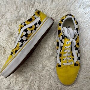 Vans Sunflower Checkerboard Sneakers Women’s Size 7